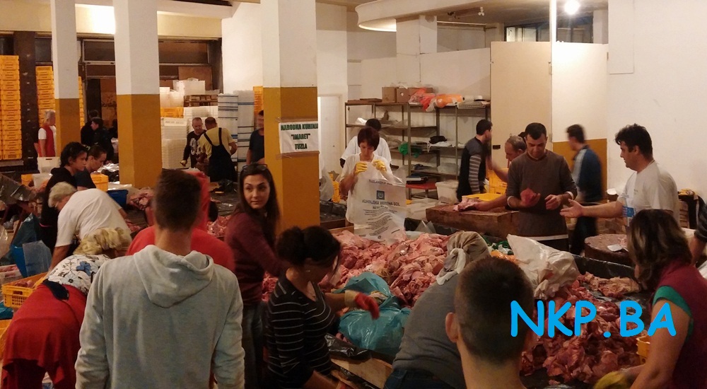 Prijem mesa u Narodnoj kuhinji "Imaret" u Tuzli NARODNA KUHINJA IMARET kurbansko meso