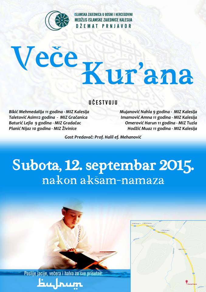 vecer kur'ana prnjavor 2015