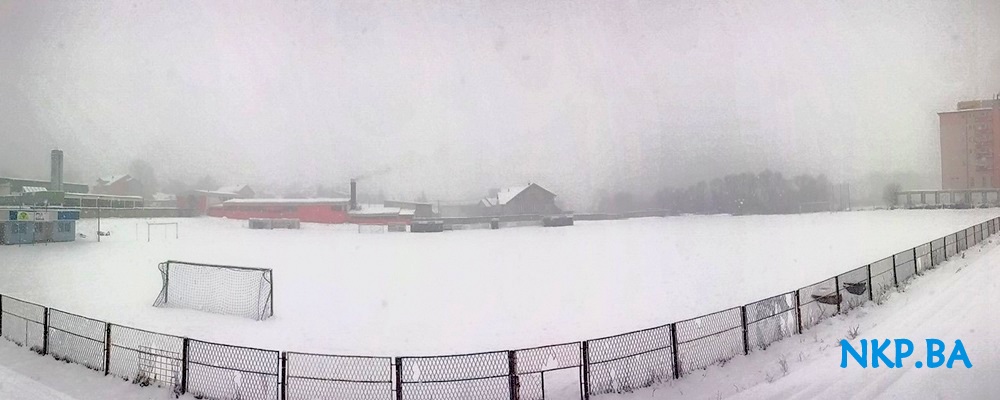 Gradski stadion u Kalesiji tokom zimskog perioda fk bosna kalesija stadion ZIMA SNIJEG
