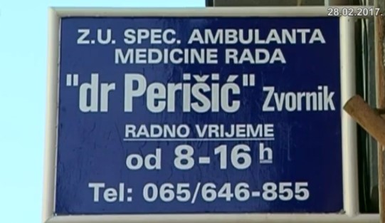DR PERISIC ZVORNIK ljekarska uvjerenja