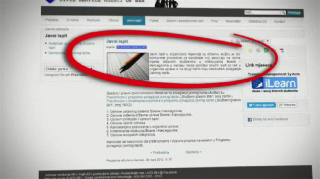 WEB STRANICE BH. INSTITUCIJA