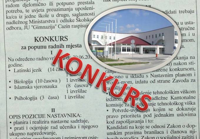 konkurs CAZIN