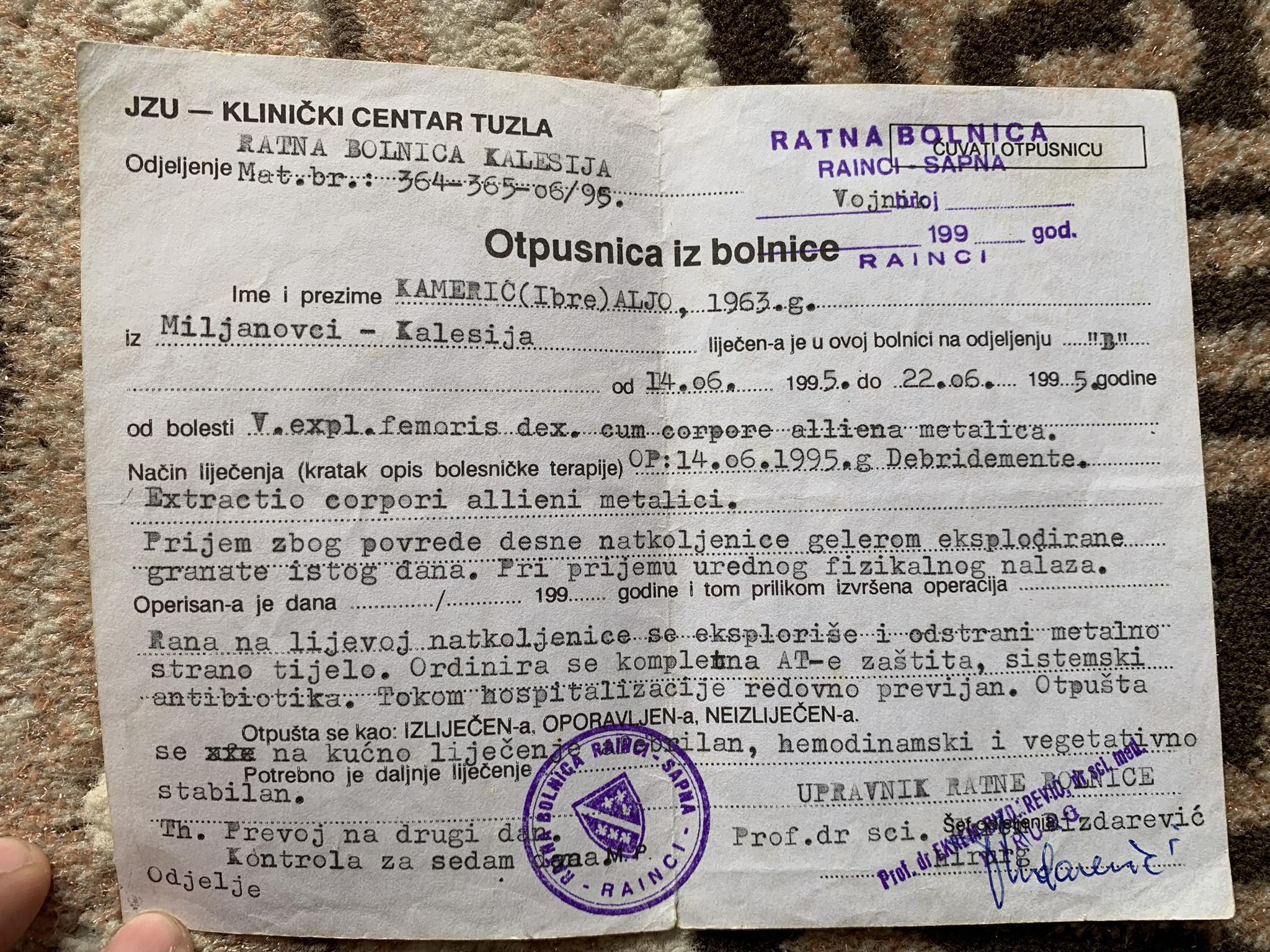 aljo kameric otpusnice bolnica 6