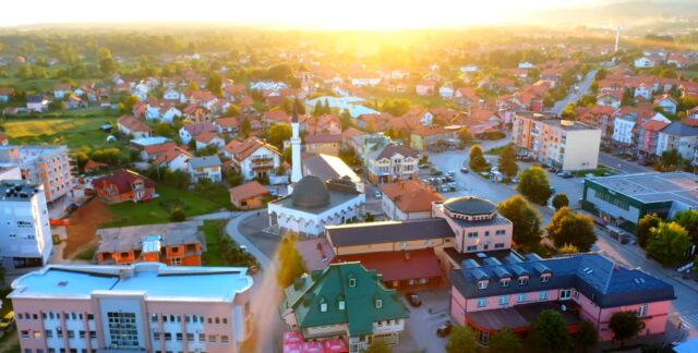 kalesija dron snimak KALESIJA sunce zalazak sunca ljeto zelenilo 1