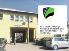 13 medicinskih sestara/tehničara na neodređeno: Javni oglas u JZU Dom zdravlja DR ESAD ALIBAŠIĆ Kalesija